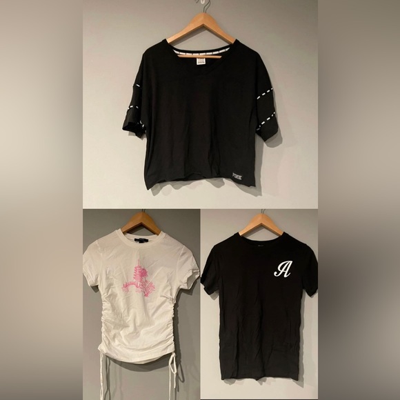 PINK Victoria's Secret Tops - BUNDLE: Victoria’s Secret PINK / Forever 21 T-Shirt Bundle - 3 T-Shirts
